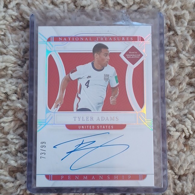 Panini National Treasures Penmanship Tyler Adams United States #P-TYA Auto /99