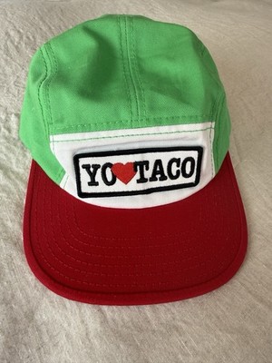 I Love Taco 5 Five Panel BaseBall Cap Green White Red Hat