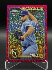 2024 Topps Chrome - Steven Cruz #187 Magenta Speckle Refractor /350 (RC)