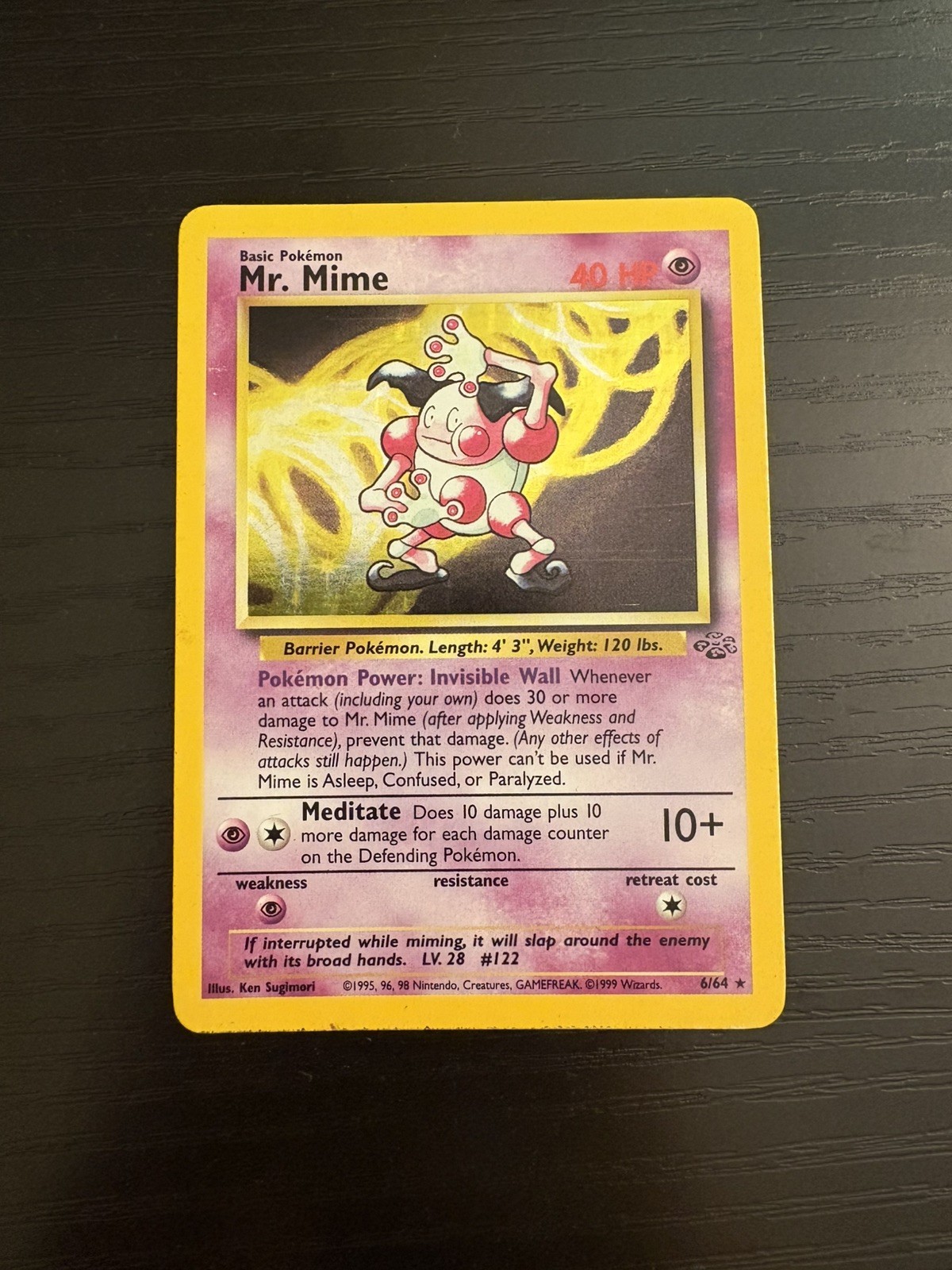 Pokémon 1999 - Mr. Mime - 6/64 - Holo - Jungle LP
