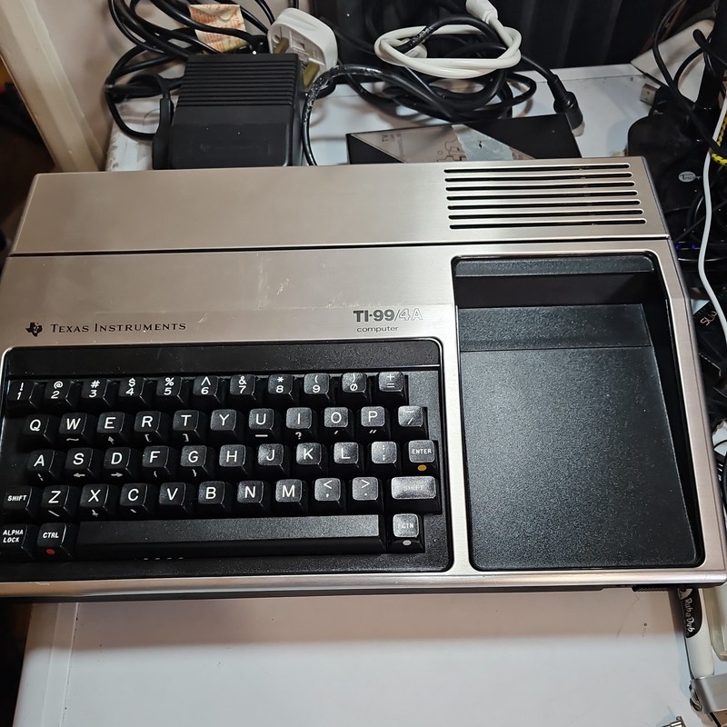 Vintage Texas Instruments TI-99/4A Home Computer And Cables