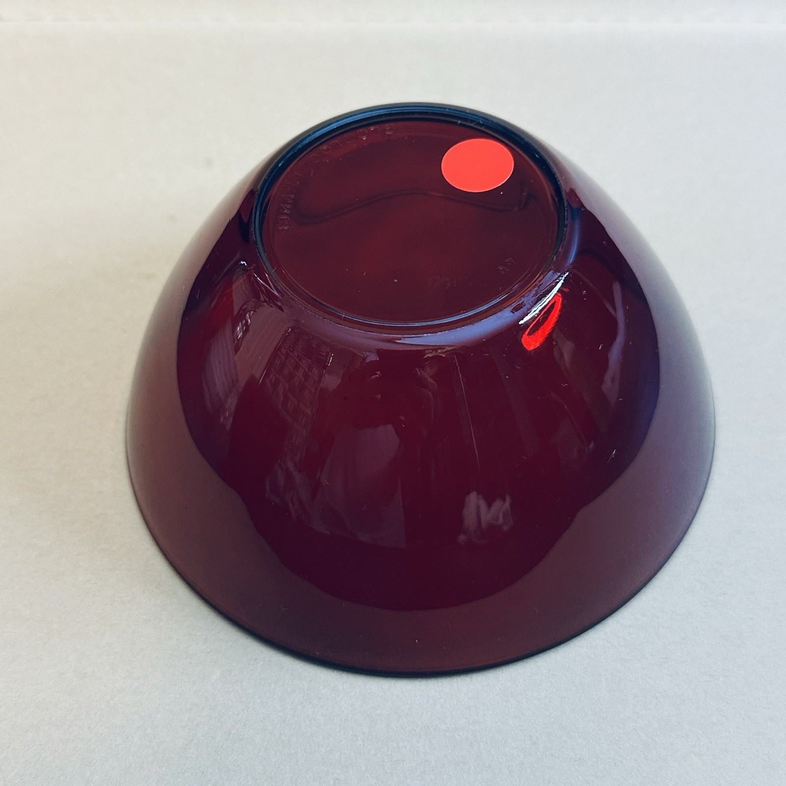 4 Arcoroc Red Ruby Berry Bowls France Glass Fruit Dessert Bowl Set of 4