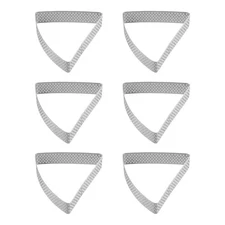 6pcs Perforated Cake Rings 3.15" Stainless Steel Fan-shaped Tartlet Ring