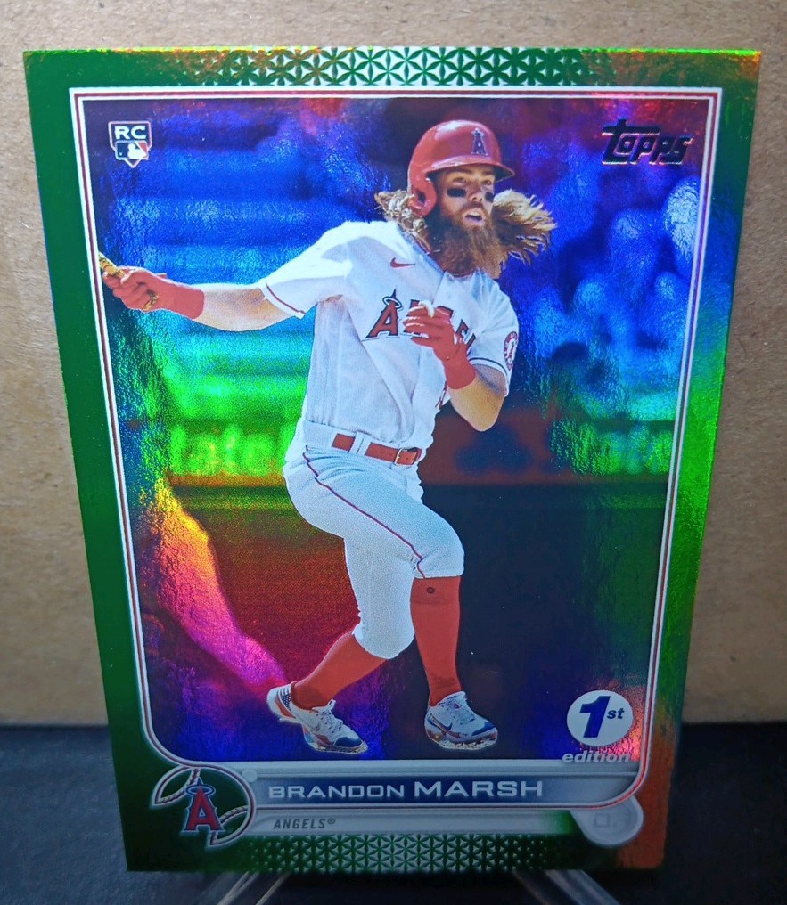 2022 Topps Series 1 1st Edition - Brandon Marsh #243 Green /150 (RC)