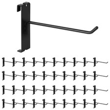 40 PCS 6 Inch Gridwall Display Hooks Black Metal Wire 5mm/0.2 Garage Retail