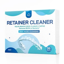 Retainer  Denture Cleaner Tablets - 1 Months Supply 36 pcs Dental Retainers