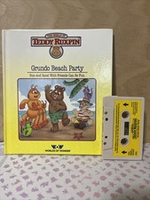 Teddy Ruxpin "Grundo Beach Party" Sun and Sand Book and Tape by Playskool 1986