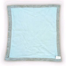 NEW Alicia Adams 100% Baby Alpaca Wool Aqua Grey Border Throw Pillow Cover 20x20