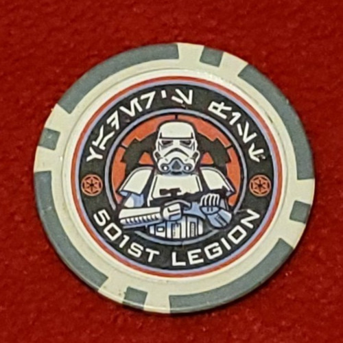 Star Wars 501st Legion Stormtrooper Gray Poker Chip Marker
