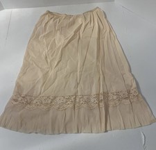 Vintage Vanity Fair Nylon Half slip With Ruffle Trim And Lace Medium Pastel Pink