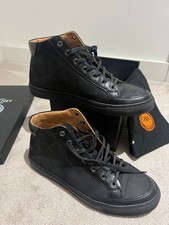 Cheaney Bowie Hi Top Trainer Boot in Black Waxy/Kudu, new