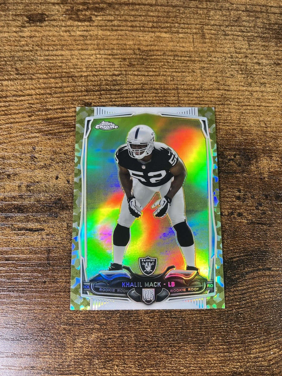 2014 Topps Chrome Khalil Mack #184 Camo Refractor /499 🔥