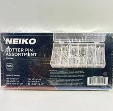 NEIKO 555-Piece 6-Sizes Cotter Split Pin Assortment Durable Zinc Plated Steel