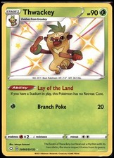 thwackey pokemon card value Shining Fates Evolves from Grookey Type Pokemon TCG Thwackey PACK FRESH