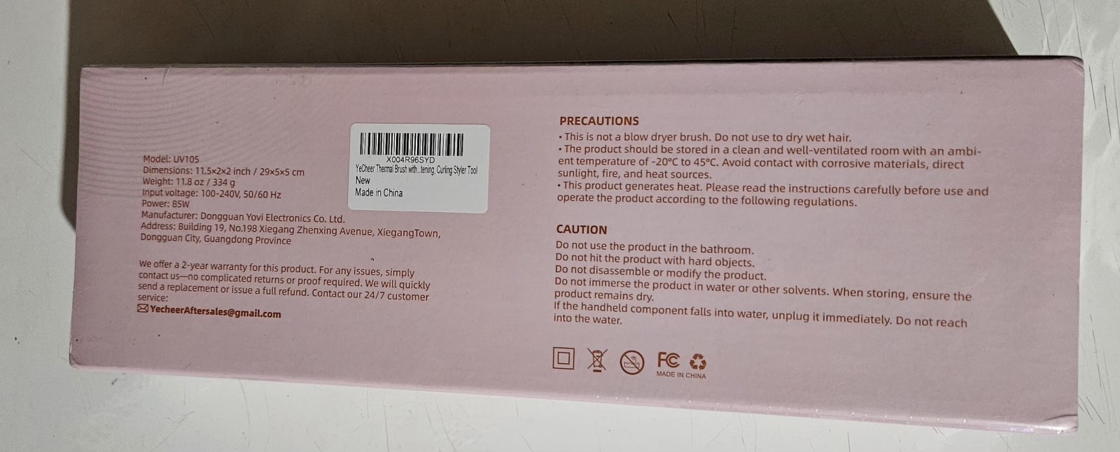 Yecheer Premium Thermal Brush 360 Degree Cool Air Tech Blow Out Brush