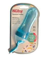 Nuby Silicone Squeeze Feeder Blue, NIP