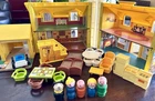 Complete Vintage 1968 Little People Play Family House #952 +#729 Kitchen Set