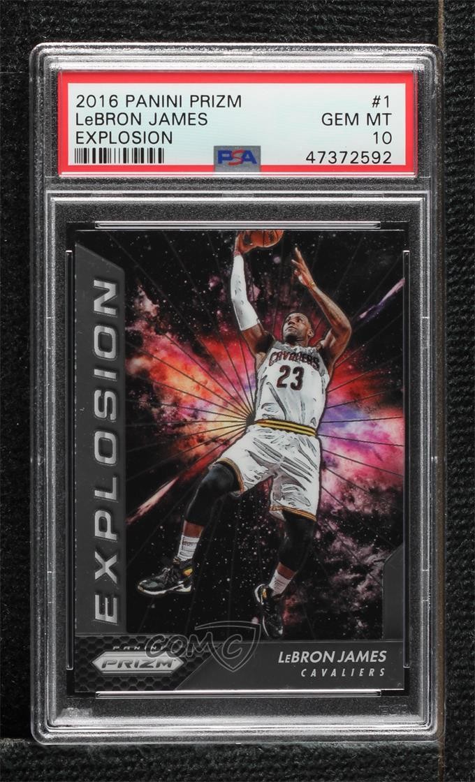 2016-17 Panini Prizm Explosion LeBron James #1 PSA 10 GEM MT 1pm0