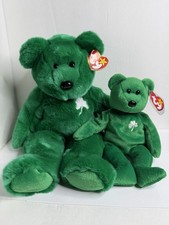 Ty Beanie Buddy  Baby ERIN- Irish Shamrock Bears MWMT St. Patrick  s Day