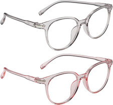 YSDYY 2 Pieces Of Round Frame Glasses, Children'S Glasses, Anti-Blue Light Glass