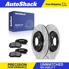 Front Drilled Slotted Brake Rotors Ceramic Pads for Dodge Charger 3.6L V6