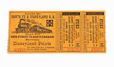 Rare Vintage Disneyland 1957 Child Train Ride Admission Ticket Disney