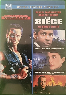 Commando / The Siege: Double Feature (DVD) VG Disc + Cover Art - NO CASE