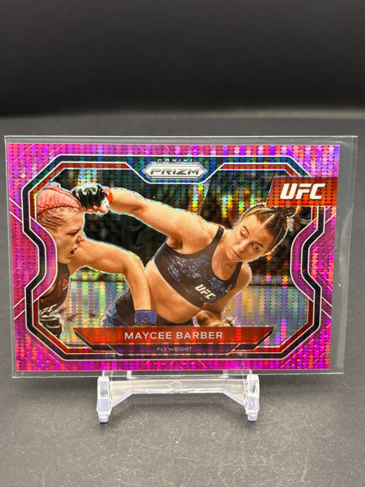 2021 Panini Prizm UFC Maycee Barber Pink Pulsar /42 #163