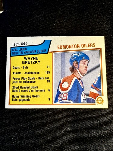 Wayne Gretzky #22 1983 O-Pee-Chee card