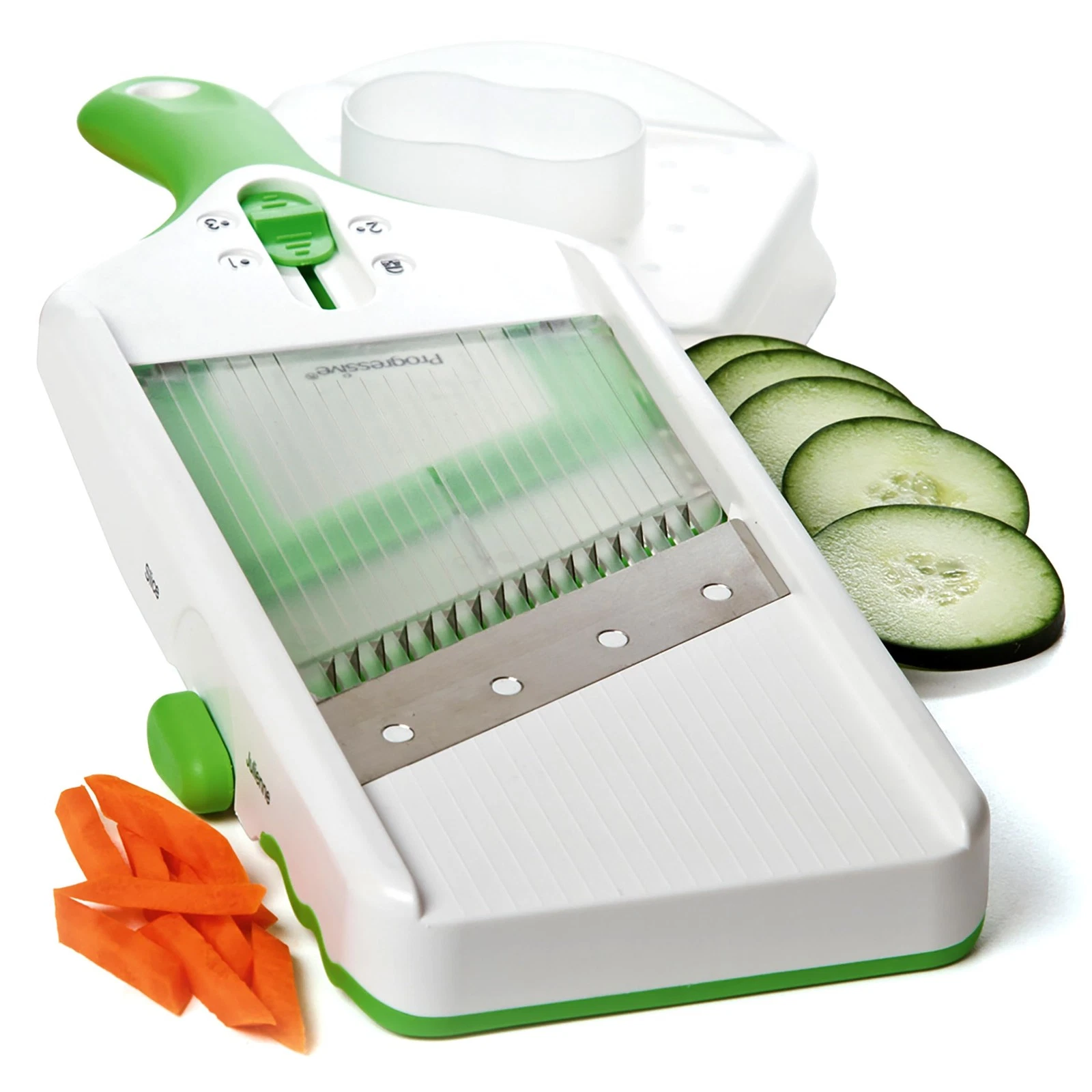 PrepSolutions Adjust-A-Slice & Julienne Mandoline, White & Green – Adjustable...