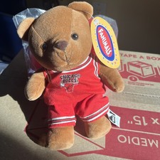 Chicago Bulls Bear Bean Bag Plush Play by Play 1997 Basketball Teddy Stuffed NBA