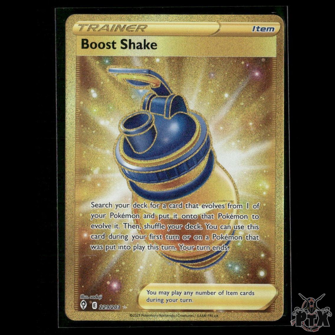 Boost Shake (Secret) 229/203 SWSH07: Evolving Skies NM Pokemon