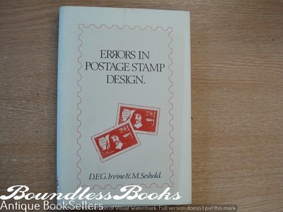 Errors [2nd 'r' reversed] in postage stamp design, Irvine, D.E.G.; Seshold, M.,