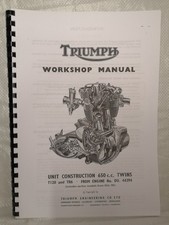 TRIUMPH TR6 T120R WORKSHOP MANUAL 1963-70 WORKSHOP MANUAL OE 99-0883-9C - TW32