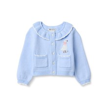 Amazon Essentials x Sofia Grainge Baby Girls' Cardigan Sweater, Light Blue Goose