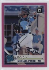 2019 Panini Donruss Optic Rated Rookies Pink Prizm Michael Perez #78 0t2
