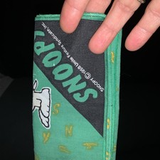 Peanuts Snoopy Green Cotton Bandana Vintage 1958, 1965