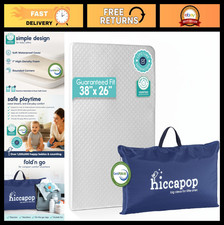 Portable Playard Mattress Pad 38"x26" - 1.25" Thick Crib Pad with Carry Bag