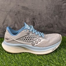 Saucony Ride 17 Running Shoes Athletic Cushioned Sneakers Gray Blue Womens 10.5