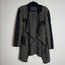 Ming Wang Women’s Multicolor Drape Front Cardigan Size Large Longline