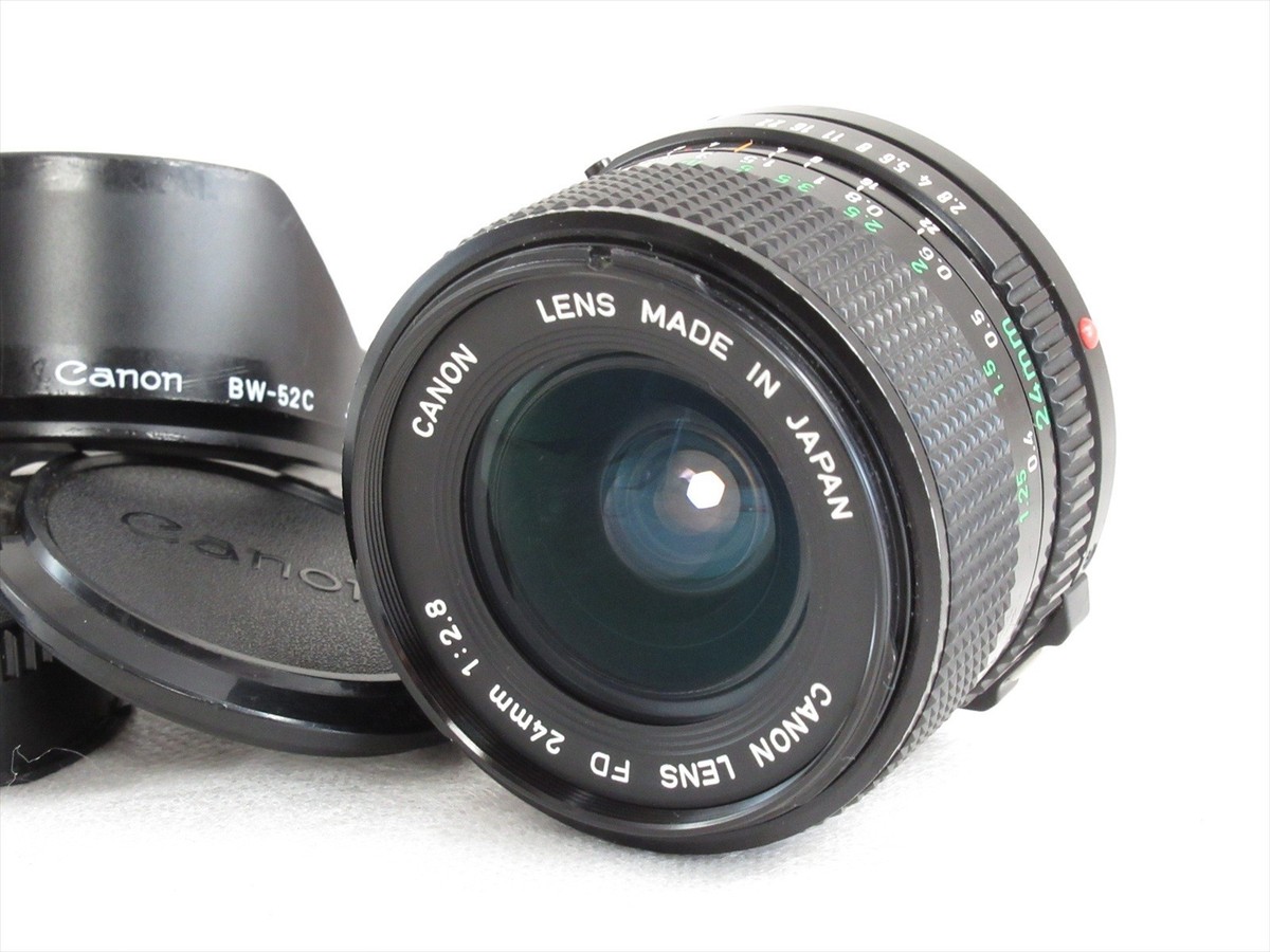 EXC+++!!】Canon New FD 24mm f/2.8 WideAngle NFD Lens w/ Hood from