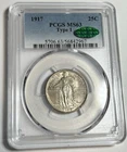 1917 Type 1 Standing Liberty Quarter 25c PCGS MS63 CAC Beautiful UNC Coin
