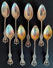 TOWLE STERLING SILVER ~ OLD COLONIAL ~ LOT OF 8 TEASPOONS ~ 1895 ~ 215 GRAMS