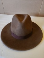H & M Brown Wool Fedora Mens Hat sz US M/56