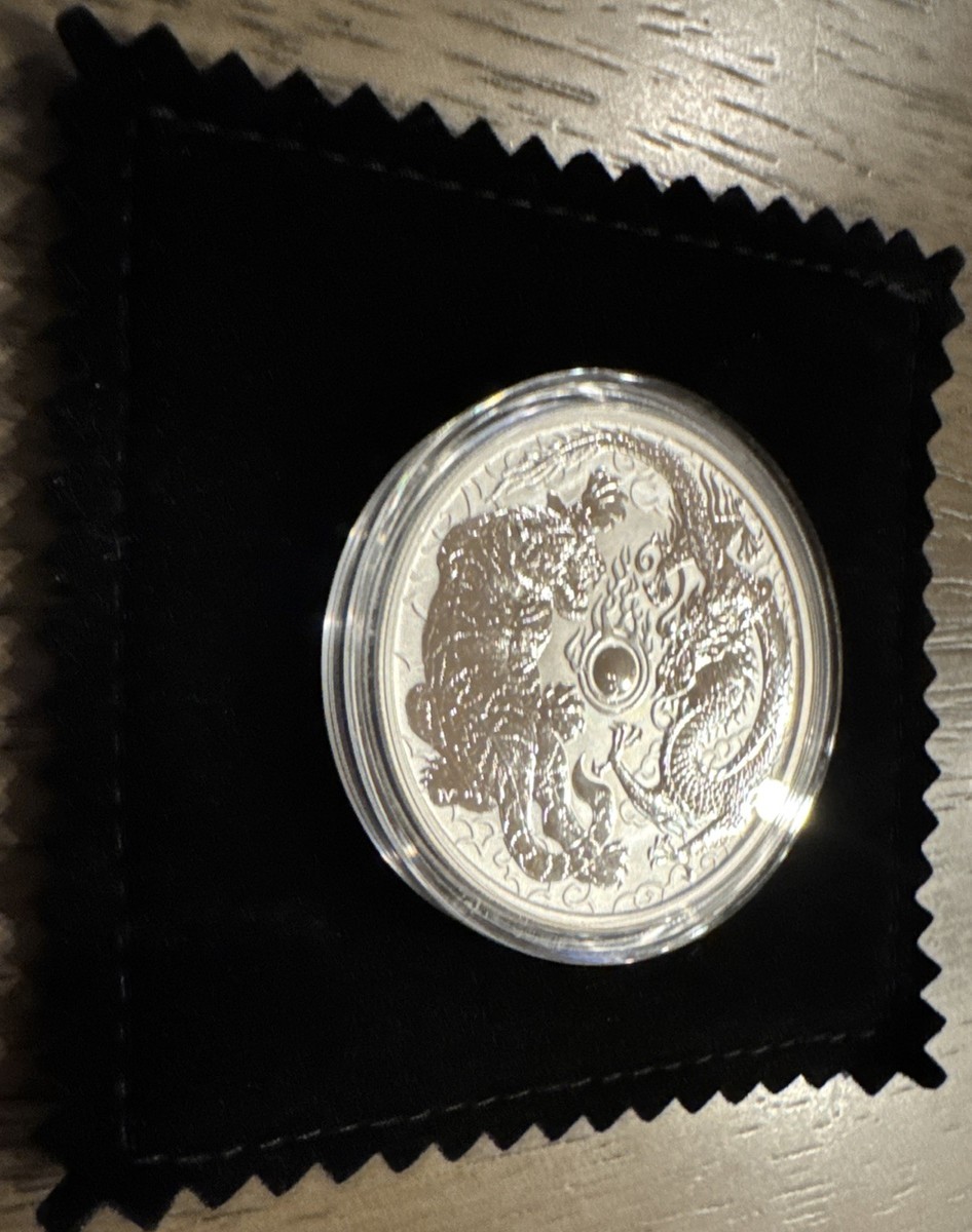 2018 Australia Silver 1 Oz Reverse Proof Tiger & Dragon - Low