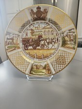 Vintage Caverswall 80th Birthday Queen Mother Commemorative Plate 103/1000