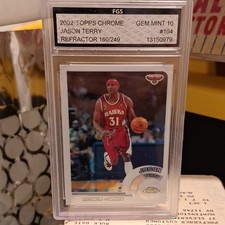 2002 Topps Chrome Jason Terry Refractor #104 160/249 FGS Gem Mint 10