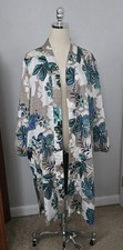 NWOT CHICO'S REVERSIBLE DUSTER KIMONO OPEN JACKET MULTI IKAT/ FLORAL Sz 2 US L