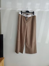 Pretty Little Thing PLT Mocha Brown Wide Leg Trousers SSize 16