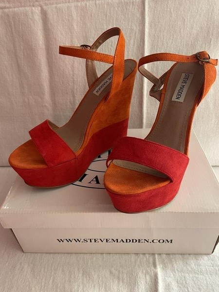Women Steve Madden Sandals Orange 7,5